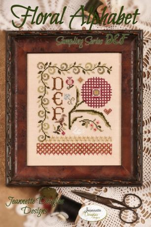 Floral Alphabet DEF