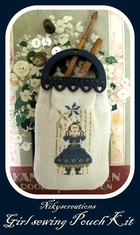 Girl sewing pouch KIT  Limited Edition